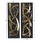 Black Wood Contemporary Wall Decor, Set of 2 36" x 12" x 2"